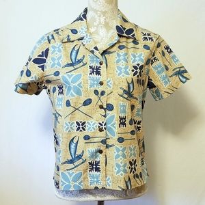 Vintage Hilo Hattie Made in Hawaii Shirt Sz S